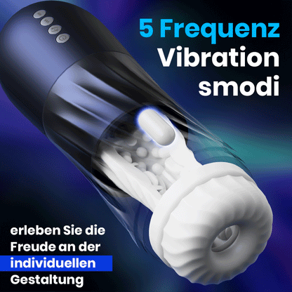 Rocket Cup Masturabtor 3 Rotierend 5 Vibrierend Dehnbar & Heizen