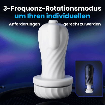 Rocket Cup Masturabtor 3 Rotierend 5 Vibrierend Dehnbar & Heizen