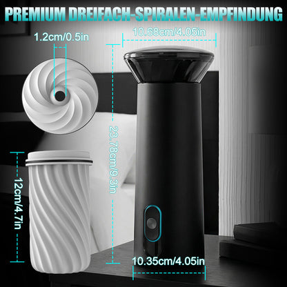 Bliss - 9 Saugmodi & Kraftvolle Vibration 2,8x Breite Hülle Elektrischer Masturbator für Männer