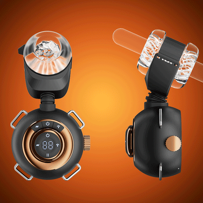 【Blitzangebot: 30 % RABATT】Hazel - Tragbarer Masturbator für Männer 3-in-1 mit 9-facher Stoß-, Rotations- und Vibrationsfunktion Silikonhülle