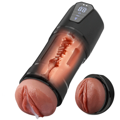 Challenger - 10 Vibrationen, 5 Saugungen, Ultra-Realistische Vagina, Simulierter Masturbator