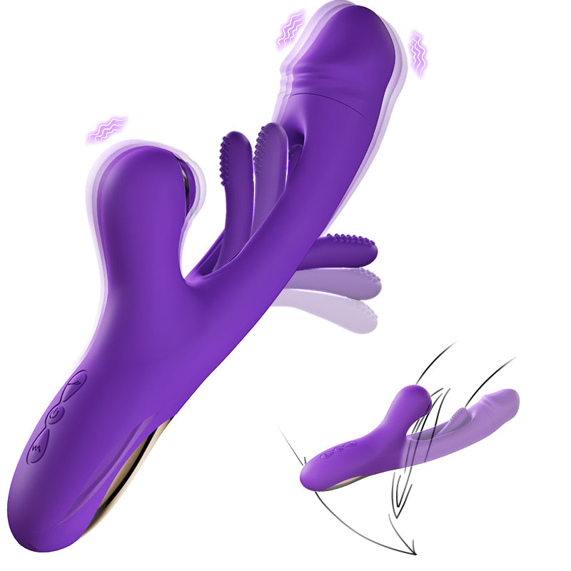 DELPHINE 7 Saugen 7 Schlagen auf den Vibrator