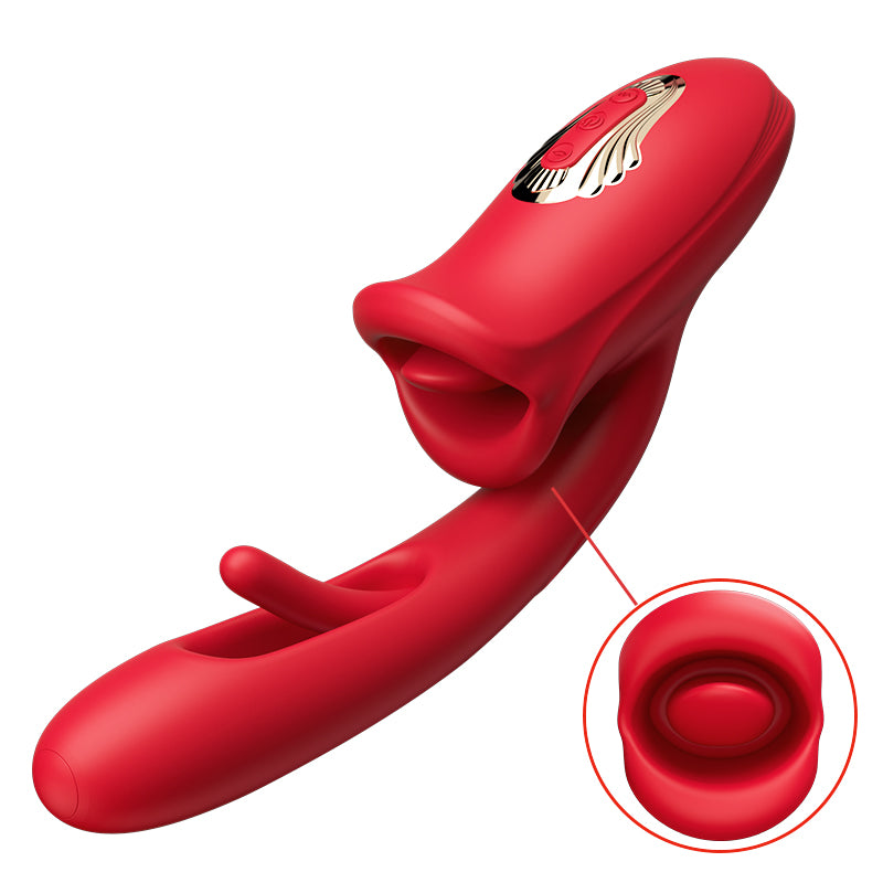 G-Punkt-Slap-Vibrator mit Zungenleckfunktion & Vibrationszunge