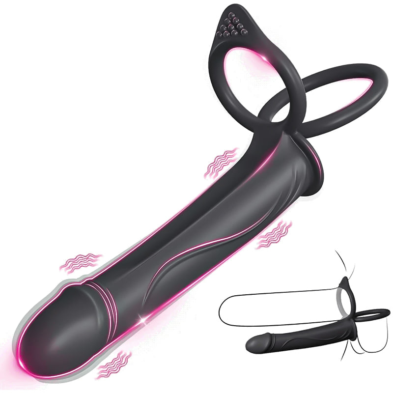 Anal-Analdildo zum Anschnallen für Paare mit vibrierendem Penisring