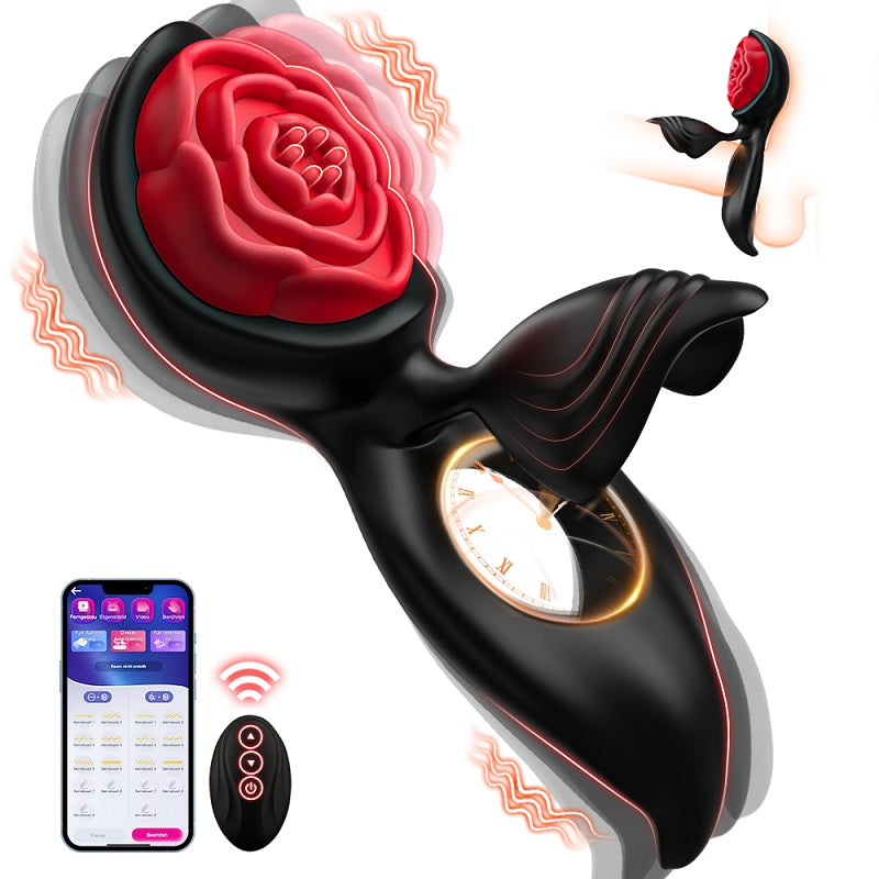 Penisring Vibrator mit Klitoris Hoden Stimulator für Paare mit 9 Vibrationsmodi Sexspielzeug Solo Erotik Sex