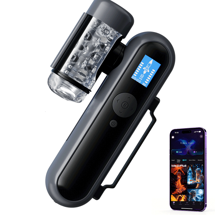 Nex - App-ferngesteuerter interaktiver Masturbator, 10 Vibrations- und 10 Hubmodi, 360° enge Umschließung