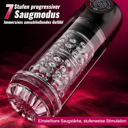 Poseidon-Bath Masturbator 3-in-1 7 Saugens + 7 Drehungens Der König der Wassermasturbation