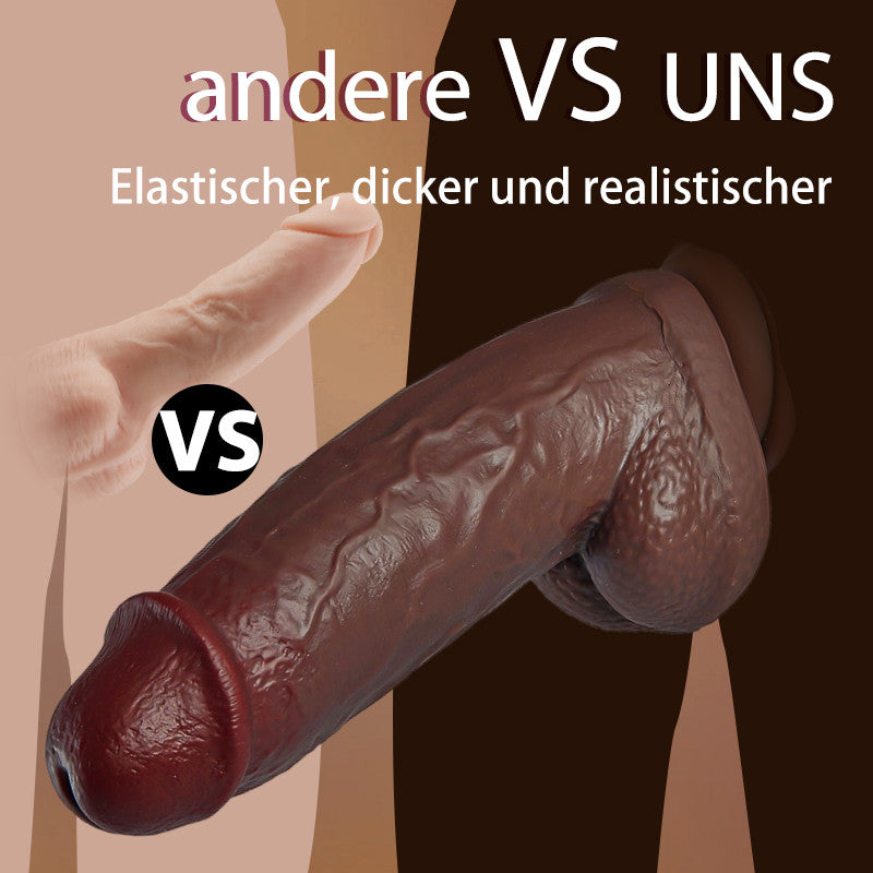 Extra großer simulierter manueller Dildo, geeignet für Männer und Frauen