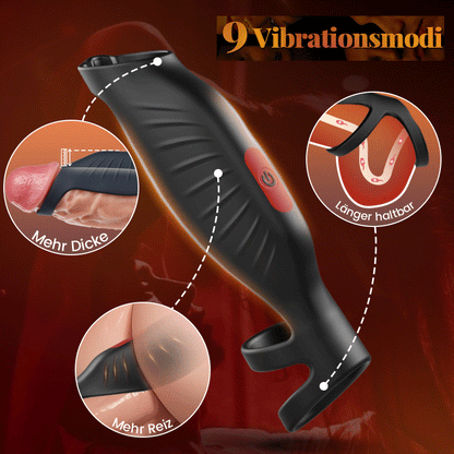 【Heiße neue Produkte】ocheffizienter Penisring durch Vibration mit 9 Frequenzen