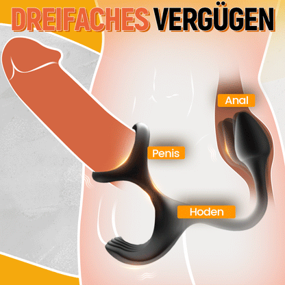 Zenith - Anal Plug kugelförmiger Vibrationsstimulator mit Penisringe