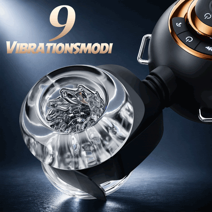 【Blitzangebot: 30 % RABATT】Hazel - Tragbarer Masturbator für Männer 3-in-1 mit 9-facher Stoß-, Rotations- und Vibrationsfunktion Silikonhülle