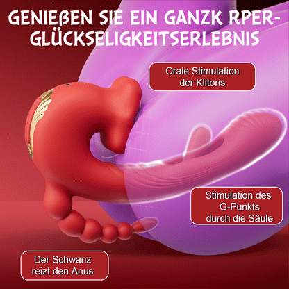 Little Angel – 9-Frequenz-Beißen, Vibrieren, Schlagen, Stimulieren von Klitoris, Vagina und Anus gleichzeitig