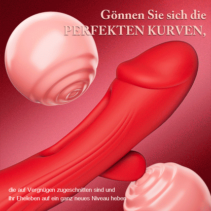 Papaver rhoeas—— 10-Frequenz-Rotation + Vibration + Ohrfeigen, 3-in-1-G-Punkt-Vibrator