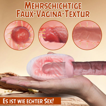 S-HANDE Simulation Vagina Tragbarer eiförmiger manueller Masturbator Orgasmusbegleiter für Zuhause und unterwegs