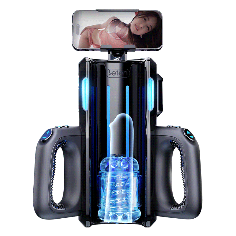 LETEN Masturbator mit 10 stoßenden Hochgeschwindigkeits und Telefonhalter