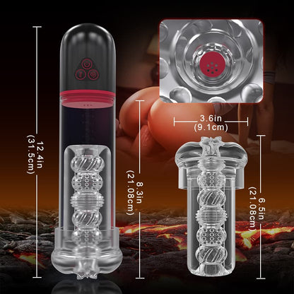 2 IN1 9 Vibration 3 Saugmodi Penispumpe S-HANDE