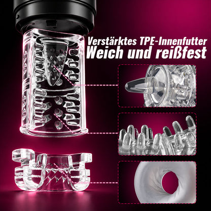 Poseidon-Bath Masturbator 3-in-1 7 Saugens + 7 Drehungens Der König der Wassermasturbation
