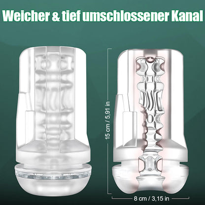 Abyss - 10 Saug- & 10 Vibrations-Vakuum-Penis-Pumpe Vergrößerungspumpe männlicher Masturbator