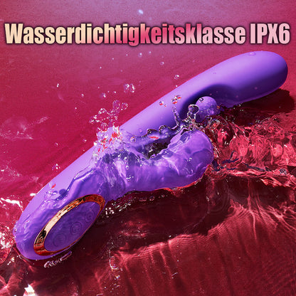 Zungenleck-Klitorisstimulator G-Punkt-Vibrator mit 360°-Rotation und Reibekugel