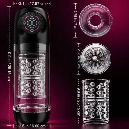 Poseidon-Bath Masturbator 3-in-1 7 Saugens + 7 Drehungens Der König der Wassermasturbation