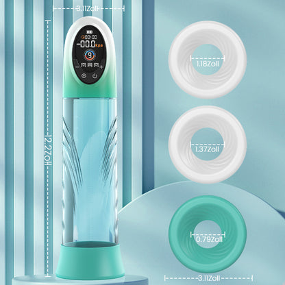 Green Pioneer – Wasser-Penispumpe mit 4 Druckstufen und 9 Saugmodi und LCD-Display