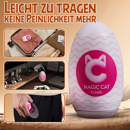 S-HANDE Realistischer Oralsex Tragbarer eiförmiger manueller Masturbator Orgasmusbegleiter für Zuhause und unterwegs